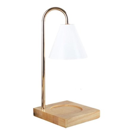Dæmpbar Lysvarmer Lampe Lys Smelter Bordlampe Duftlys Holder Til Krukke Lys Voks Smeltning-hy Log White Hood