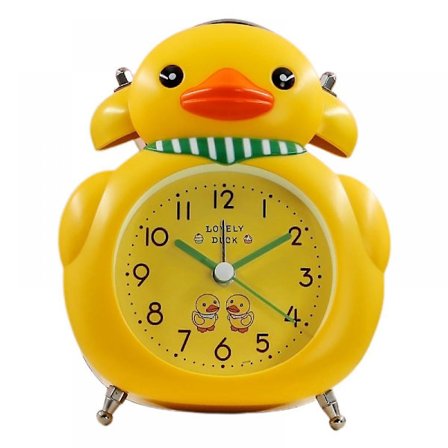 SBSG SAYTAY Vækkeure Til Soveværelser, Tegnefilm Vækkeur Lille Gul And Vækkeur, Student Børns Hjem Dekoration Skrivebordsur (FMY)