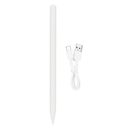 Vit magnetisk pekstift med lutningskänslig aktiv kapacitiv pekskärmspenna för telefon och surfplatta