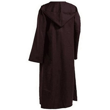 Jedi Robe Star Wars Costume Men Hooded Cloak Robe Cosplay Party Fancy Dress -a