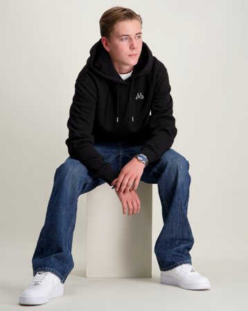 MAGGIORE Fleece Hoodie Svart Huvtröjor/Hoodies Kille - Kids Brand Store