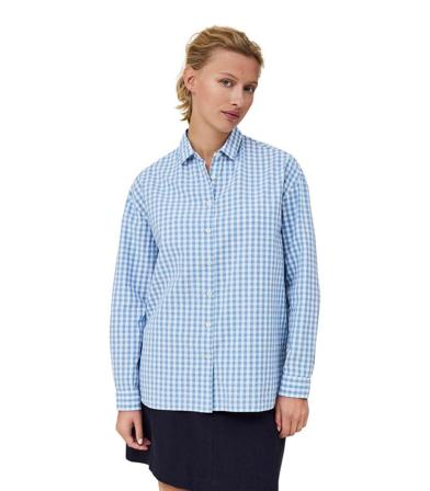 Lexington Edith Skjorte Seersucker Blå X-Small