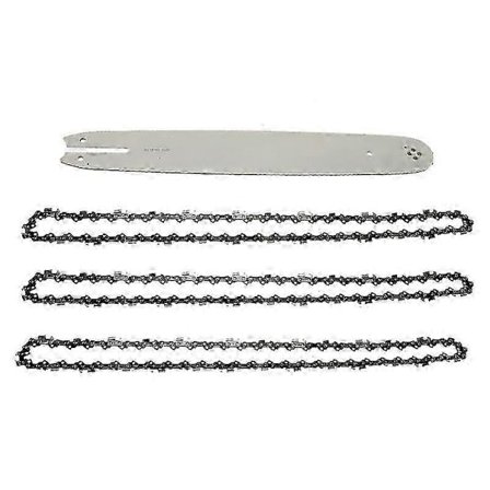 16 tommer kædesavssværd med 3 stk. kæder til 009 012 021 E180 Ms180 Ms190 Ms250-Yogu