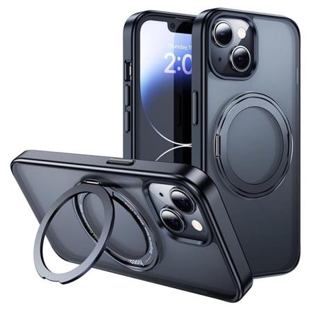 Hoco iPhone 15 Plus -puhelimen kuori Magsafe-rengaspidikkeellä - Musta