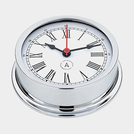 Skibsur Autonautic Pacific R120C-R, Ø110/120 mm, krom messing, med romerske tal