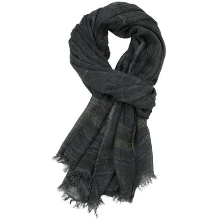 Mykt og varmt komfortskjerf for menn - 90*190 cm - stripet langt skjerf