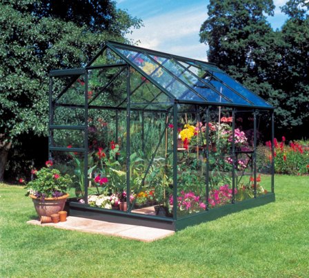 Halls Popular 86 F09895 Växthus 5,0 m², grön, Växthus & orangerier