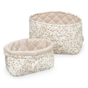 Cam Cam Quilted Storage Basket, Set of Two - OCS Lierre/Almond One Size - Storage - One size - Cream - Junge