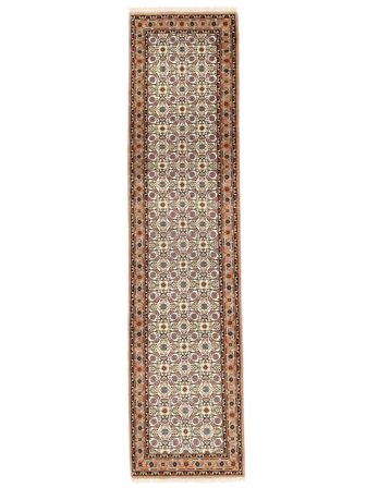 Tapete Oriental Bijar Indo 85X348 Passadeira Castanho/Bege (Lã, Índia)