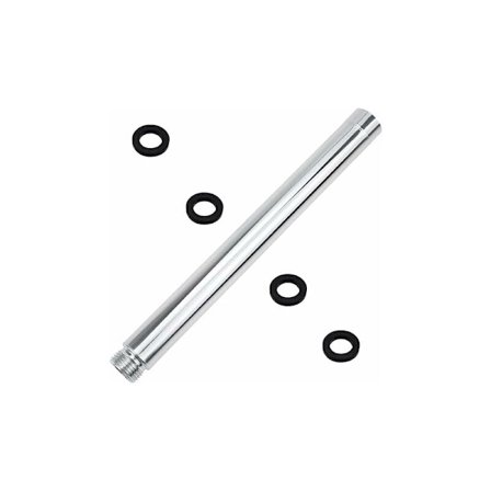 Bruseforlængerarm 30 cm rustfrit stål bruseforlænger slange G1/2 gevind forkrommet bruseforlænger slange