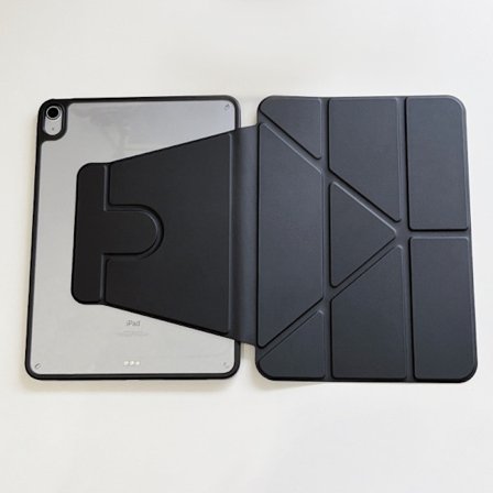 Fodral för iPad mini 7 A17/mini 6 8,3 tum YB svart vikbart magnetiskt pennintegrerat roterande fäste