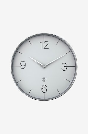 NeXtime - Väggklocka Finesse Nxt 30,5 cm - Krom - Väggklockor & bordsur - Från Homeroom