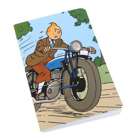 Tintin - Anteckningsbok - Tintin På Motorcykel Multifärg