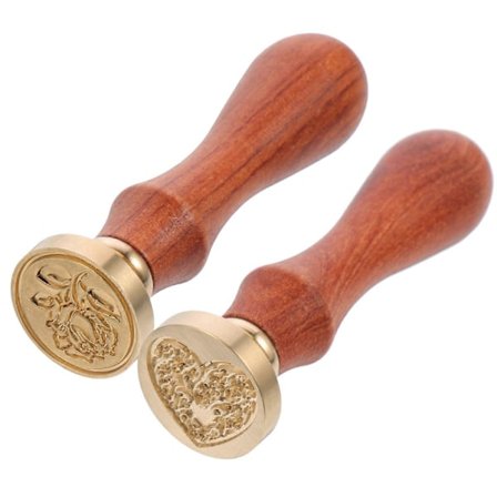 2 kpl Ruusu- ja sydänmuotoinen vahasinettileimasin Retro-sinettileimasin vahasinettileimasin