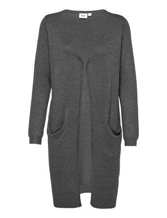 N2675, Milasz Ls Long Cardigan Stickad Tröja Cardigan Grå Saint Tropez