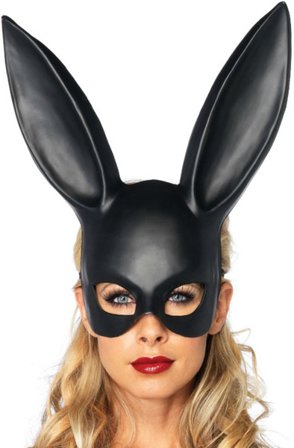 Leg Avenue Black Bondage Bunny Mask - Woome.pl