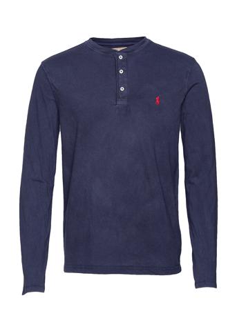 Slub Jersey Henley Shirt Blue Polo Ralph Lauren