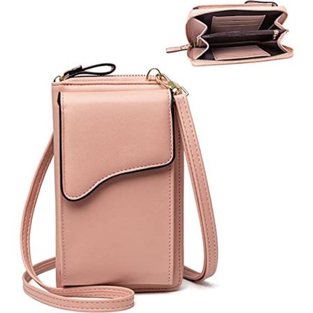 Liten skinnskulderveske, crossbody-veske, mobiltelefonlommebok