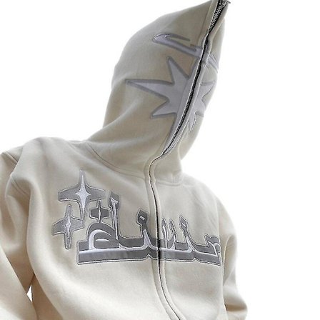 Full Zip Dame Hættetrøje Hættetrøje Løs Hip Hop Goth Couple Jacket