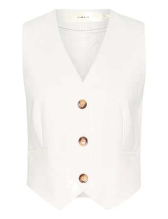 Zellaiw Waistcoat White InWear