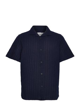 Didcot Ss Shirt Seer Kortermet Skjorte Marineblå Wax London*Betinget Tilbud