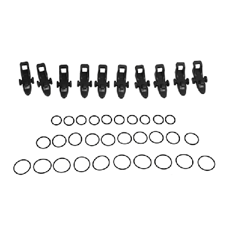 Fiske Stang Krokhåller Fiske Agnsholder med 3 Elastiske Gummiringar for Utendørs Fiske Svart