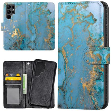 Samsung Galaxy S22 Ultra - Lompakkokotelo/Kuoret Marmori Multicolor