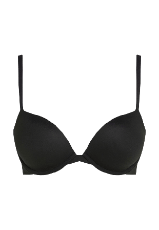 Calvin Klein Push-Up BH med vadderade kupor i extra mjuk Microfiber. Dam Svart 0C30