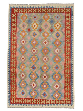 Dywan Orientalny Kilim Afgan Old Style 199X308 Brunatny/Ciemnoczerwony (Wełna, Afganistan)