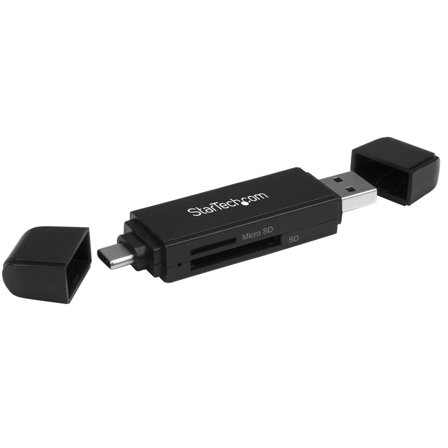 StarTech USB Memory Card Reader - USB 3.0 SD Card Reader - Compact - 5Gbps - USB Card Reader - MicroSD USB Adapter - kortleser - USB 3.0/USB-C