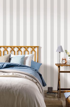 Duro Tapet, Aveny 276-09 Enfärgad & Randig, L, Grå, Färg & tapeter