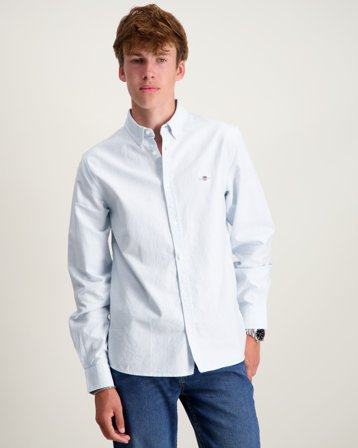 GANT OXFORD STRIPED B.D. SHIRT Blå Skjorter Dreng - Kids Brand Store