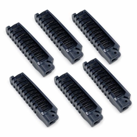 Bärbar resevikbar hårborste och kam Antistatisk stylingverktyg med två huvuden, pärlblå, paket med 6