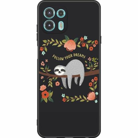 Motorola Edge 20 Lite Svart Skal Sloth Of Wisdom