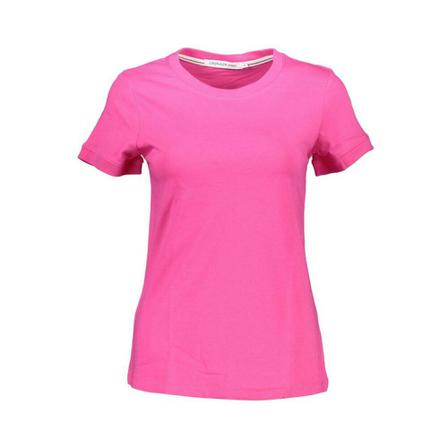 Calvin Klein, Calvin Klein Women Short Sleeve T-shirt Pink Różowy, Kobieta, Rozmiar: L