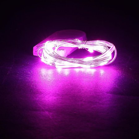 2m IP66 Vanntett 20 LED Sølvtråd Batteridrevet Lyslenke