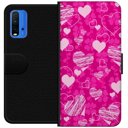 Yhteensopiva Lompakkokotelo Xiaomi Xiaomi Redmi Note 9 4G PopSydänKuviointi