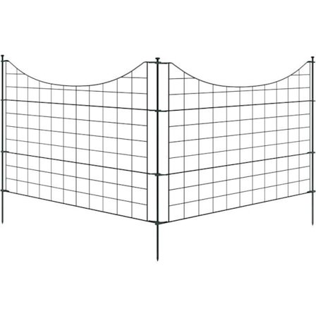 YUENFONG Metallisk damstängsel Dekorativt hundstängsel Nätstängsel, Komplett kit, 64x 77.5cm - Nedåtgående båge