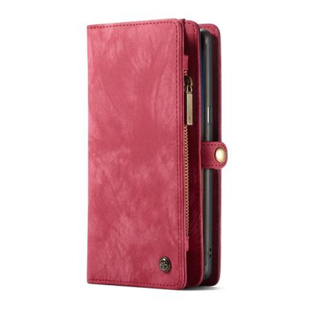 Caseme Samsung Galaxy Note 9 Retro Läder Plånboksfodral Röd Röd