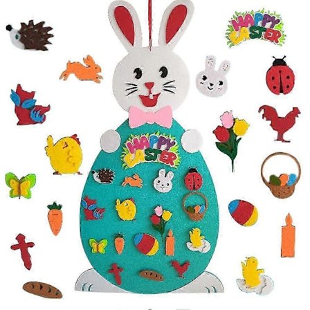 Påske DIY filt kanindrakt Påskepynt Barnas påskegave Hjem dør veggdekorasjon