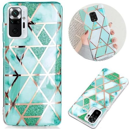 Fodral för Redmi Note 10Pro 4G (6,67") Smal och elegant design, stöt- och reptålig TPU Slät och glänsande yta grön