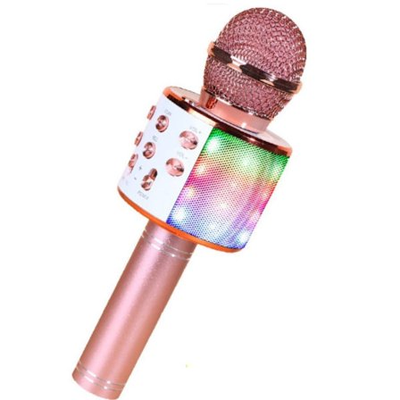 Trådløs Karaoke Mikrofon Bluetooth Højttaler ROSE GOLD