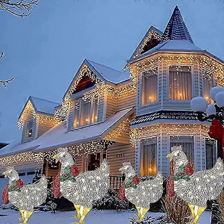 Julelys utendørs til dekorasjon med LED-hagedekorasjoner innendørs