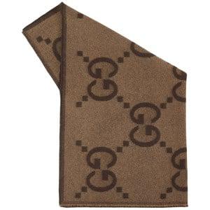 Kids - Gucci Brown GG Logo Blanket One Size - Textile - One size - Brown