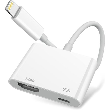 Lightning til HDMI Digital AV-adapter, 1080P Video og Audio Sync Screen Converter AV-adapter Opladning