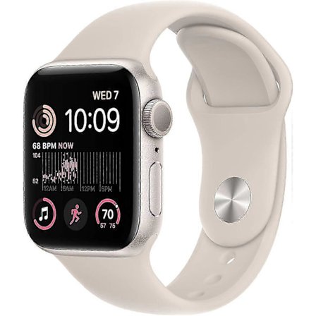 Apple Watch SE GPS 40mm Stjerneskær Sportsrem med Aluminiumskasse - Fornyet Premium Edition