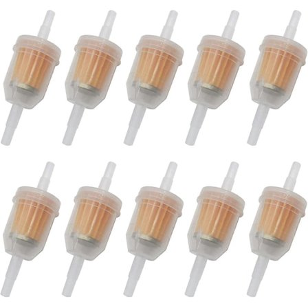 10 stk. drivstoffilter, inline bensinfilter for gressklipper motor bensinfilter, for bil motorsykkel scooter
