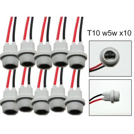 Supererbjudande till lågt pris! T10 w5w led / halogen kontakter / sockel 10-pack mjuk-Glad