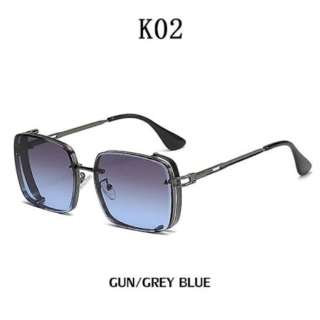 Fyrkantiga Punk Solglasögon För Vuxna 2023 Lyx Steampunk Vintage Modeglasögon Retro Nyanser Lunette De Soleil Homme Gafas De Sol(K02)