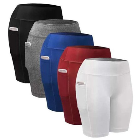 Naisten nopeasti kuivuvat jooga-pyöräilyshortsit - Slim Fit treeniin (kesä).XL.Tummanharmaa